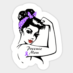 Preemie Mom Cancer T Shirts Sticker